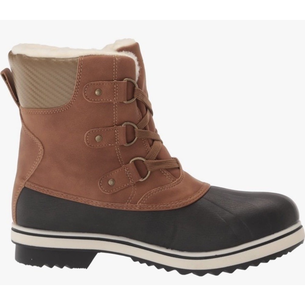 JBU by Jambu Womens Delilah Two Tone Duck Boots Faux Fur Lined Winter Warm 11M